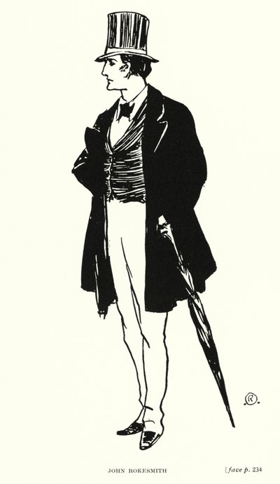 Dickens karakter: John Rokesmith (litho) av Captain Edward Henry Handley Read
