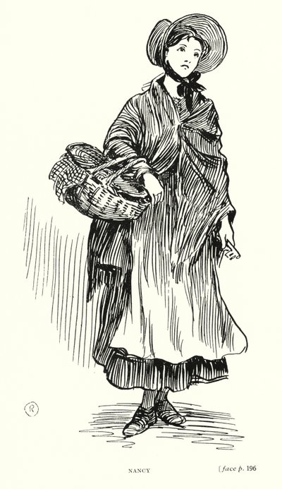 Dickens karakter: Nancy (litho) av Captain Edward Henry Handley Read