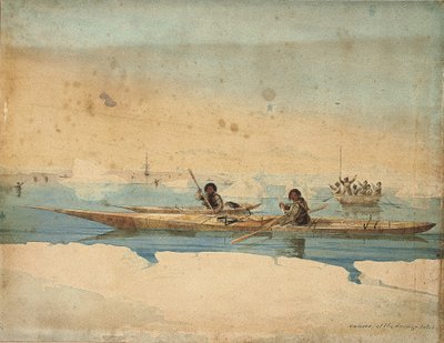 Kanoer på Savage Isles, Hudsons stredet av Captain George Francis Lyon