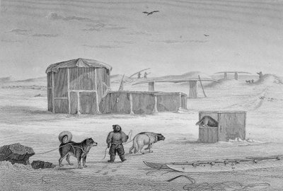 Eskimaux House, bygget av is, Igloolik, 1822, fra 