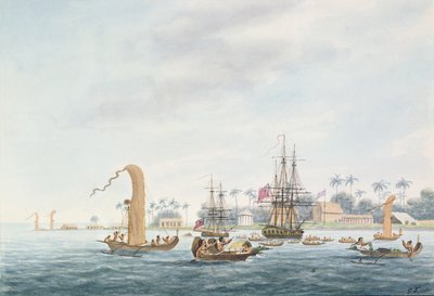 Point Venus, øya Otahytey, 1792 av Captain George Tobin