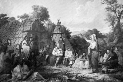 Det indiske råd, c1847. av Captain Seth Eastman