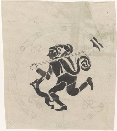 Hare hunter dekorativt design av Carel Adolph Lion Cachet