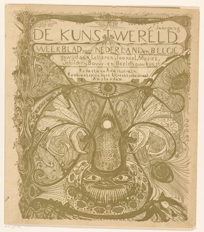 Omslag for: The Art World, 1894 av Carel Adolph Lion Cachet