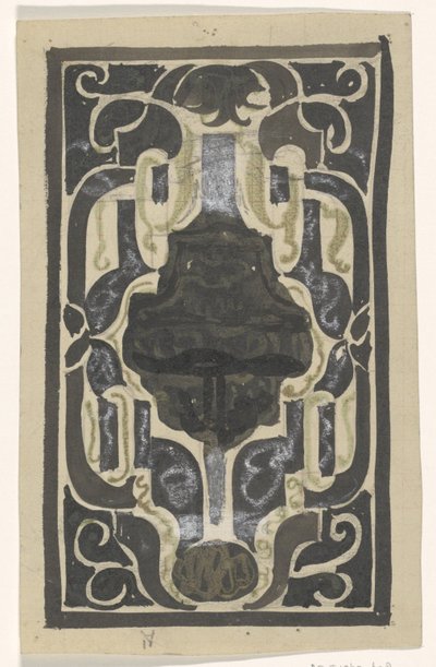 Design for ex-libris av D.J. Billig av Carel Adolph Lion Cachet