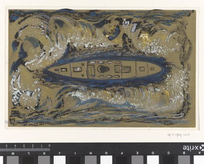 Design for vignett av Koninklijke Paketvaart Maatschappij av Carel Adolph Lion Cachet