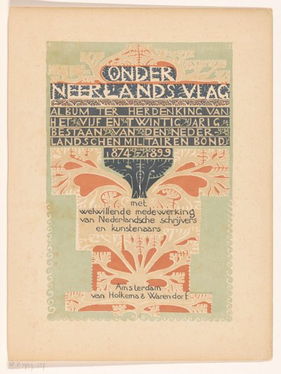 Titelblatt für: Unter niederländischer Flagge, 1899 av Carel Adolph Lion Cachet
