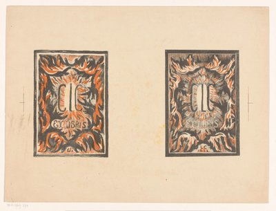 To ex-libris av Carel Lion Cachet av Carel Adolph Lion Cachet
