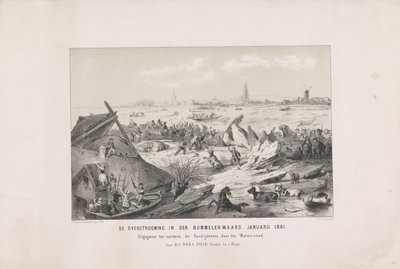 Flommen i Bommelerwaard. januar 1861 (tittel på objekt) av Carel Christiaan Antony Last