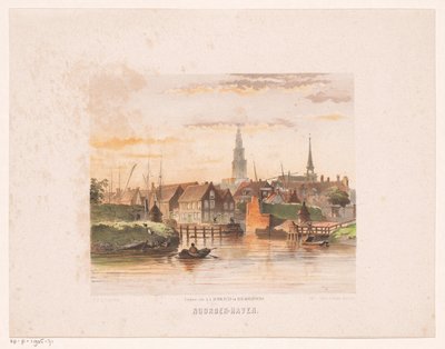 Utsikt over Groningen fra Noorderhaven Noorder-Haven (tittel på objekt) av Carel Christiaan Antony Last