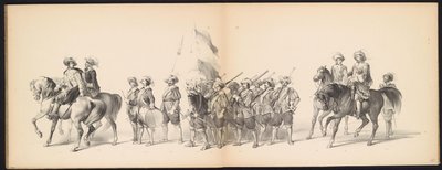 Masquerade of the Leiden Students, 1850 (Tavle 10) Intogt av Frederik Hendrik i 