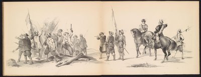 Masquerade of the Leiden Students, 1850 (Tavle 12) Intogt av Frederik Hendrik i 