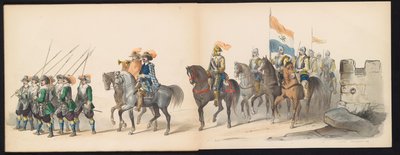 Masquerade of the Leiden Students, 1850 (Tavle 13) Intogt av Frederik Hendrik i 