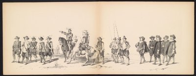 Maskerade av Leiden-studentene, 1850 (plate 2) Intogt av Frederik Hendrik i 