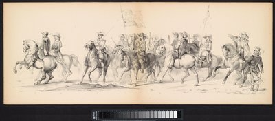 Masquerade of the Leiden Students, 1850 (Plate 4) Intogt av Frederik Hendrik i 
