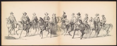 Maskerade av Leiden-studentene, 1850 (plate 7) Intogt av Frederik Hendrik i 