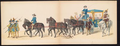 Masquerade of the Leiden Students, 1850 (Tavle 8) Intogt av Frederik Hendrik i 