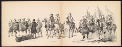 Masquerade of the Leiden Students, 1850 (plate 9) Intogt av Frederik Hendrik i 