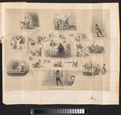 Tegneserie i Leiden studentalmanakk, 1853 av Carel Christiaan Antony Last