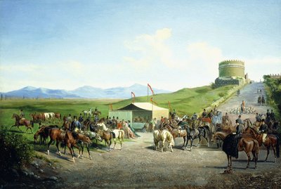 Den romerske jakten nær graven til Santa Cecilia, Via Appia Antiqua av Carel Max Gerlach Anton Quaedvlieg