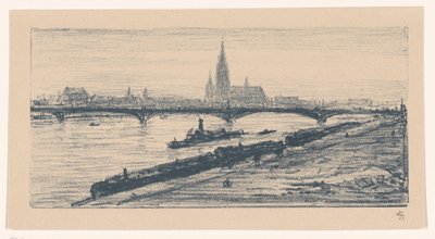 Utsikt over Frankfurt am Main av Carel Nicolaas Storm van 