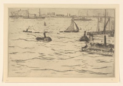 Utsikt over Maas i Rotterdam Maas i Rotterdam (original tittel) av Carel Nicolaas Storm van 