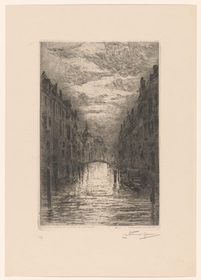 Kanal i Dordrecht om natten Dordrecht. Canal, effet de soir (original tittel) av Carel Nicolaas Storm van 