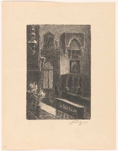 Kirkens interiør i Venezia av Carel Nicolaas Storm van 