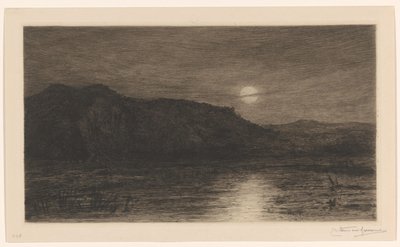 Landskap i måneskinn på Villa Caprera av Carel Nicolaas Storm van 