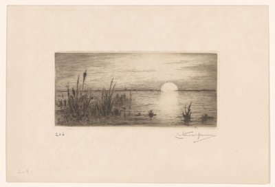 Solnedgang av Carel Nicolaas Storm van 