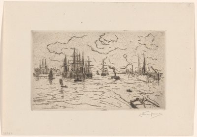 Skip på Maas av Carel Nicolaas Storm van 