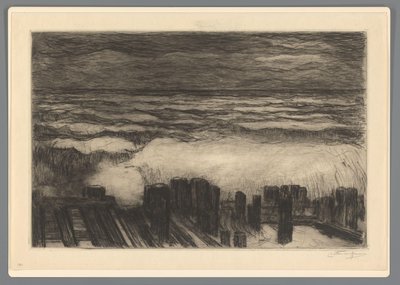 Hav med høye bølger av Carel Nicolaas Storm van 