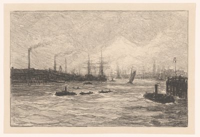 Hamburg havn av Carel Nicolaas Storm van 