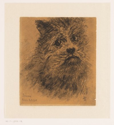 Portrettstudie av hunden Jimmy av Carel Nicolaas Storm van 