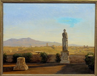 Panorama fra Villa Mattei. Maleri av Carl Christian Constantin Hansen (1804-1880) av Carl Christian Constantin Hansen