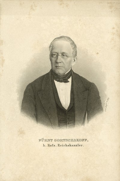 Prins Alexander Gorchakov , russisk statsmann (litho) av Carl (after) Mayer