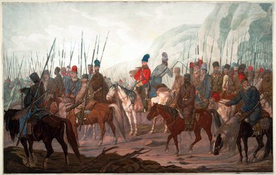 Ural-kosakkenes mars gjennom Böhmen av Carl Adolph Heinrich Hess