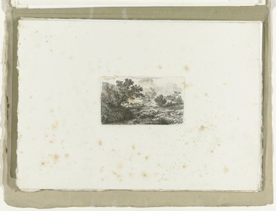 Landskap med bro over bekk Seksten landskap (serietittel) av Carl August Lebschee