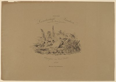 Seks landskapsstudier fra naturen av Carl August Lebschee