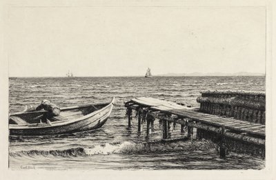 Båten ved broen av Carl Bloch