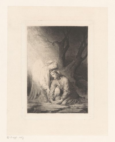 Kristus trøstet av en engel i Getsemane hage av Carl Bloch