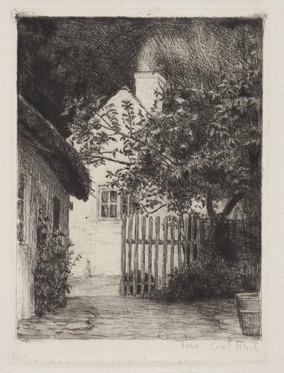 De to husene og frukttreet av Carl Bloch