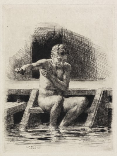 Den badende mannen av Carl Bloch