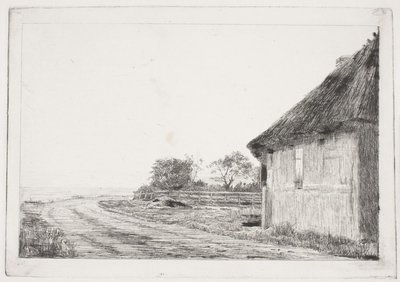 Huset og hagen ved sjøen av Carl Bloch