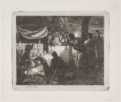 Tilbedelse av hyrdene av Carl Bloch