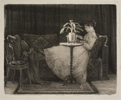 Lesende dame av Carl Bloch