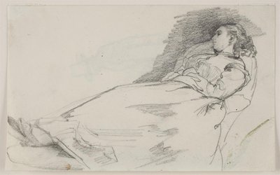 Sovende kvinne (Alma Bloch) av Carl Bloch