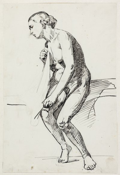 Studier til museets maleri "Jairi datter" (kms835) av Carl Bloch
