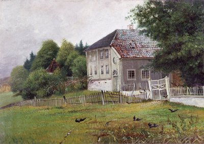 Huset til en offentlig notarius, Drobak (olje på lerret) av Carl Edvard Diriks