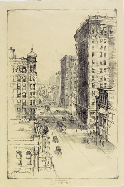 Hennepin Avenue nedenfor Sixth Street av Carl Edward Johnson